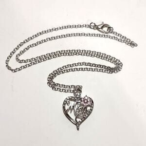 Mother's Day Necklace Mom Heart 925 Chain Rhinestones Christmas Birthday Gift